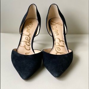 Sam Edelman Black Suede Pumps Heels Sz 9